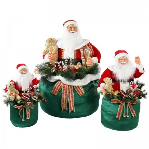 65/85/115cm jul animeret santa claus med lys ferie musikalsk ornament dekoration figur samling traditionelle